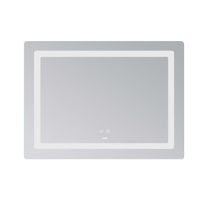 Дзеркало Lidz Kubis (KU2) 900х700 з LED-підсвічуванням Touch, з антизапотіванням, з димером, рег. яскравості LD78LF904907048452 SD00054576