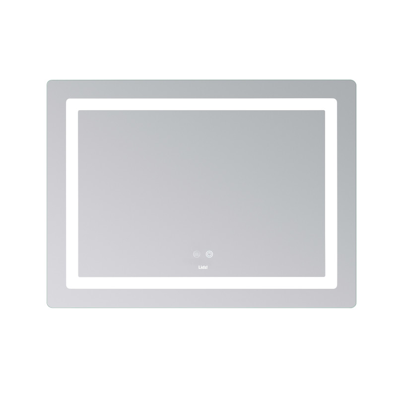 Дзеркало Lidz Kubis (KU2) 900х700 з LED-підсвічуванням Touch, з антизапотіванням, з димером, рег. яскравості LD78LF904907048452 SD00054576