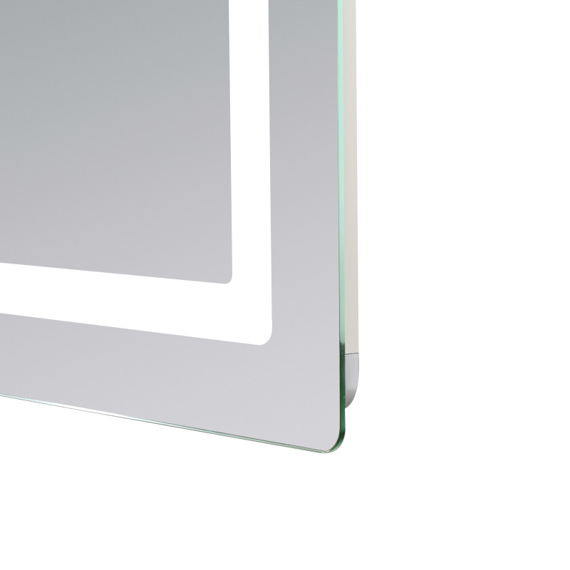 Дзеркало Lidz Kubis (KU2) 900х700 з LED-підсвічуванням Touch, з антизапотіванням, з димером, рег. яскравості LD78LF904907048452 SD00054576
