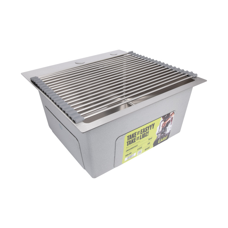 Сушарка на кухонну мийку Lidz Acsis LA01 Gray, кругла основа, для посуду 440х320 мм LDACSLA01GRA49779 SD00055903