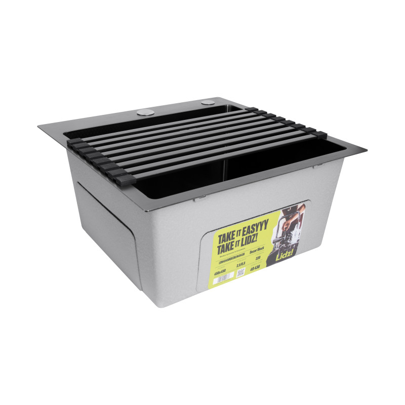 Сушарка на кухонну мийку Lidz Acsis LA12 Black, плоска основа, для посуду 430х218 мм LDACSLA12BLM49766 SD00055890