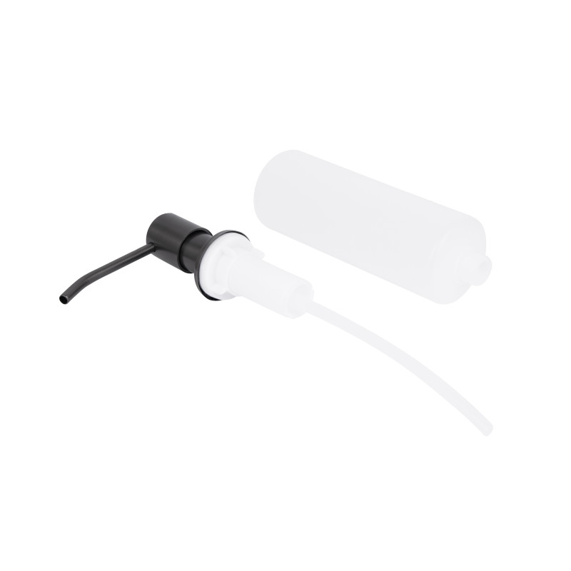 Дозатор для миючого засобу Lidz Acsis LA30 Brushed Black PVD, круглий LDACSLA30BLM49827 SD00055951