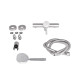 Lidz Змішувач для душу Aria 010 (з душовим гарнітуром) (k35) LDARI010NKS43361 Nickel