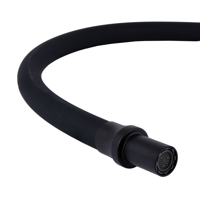 Lidz Змішувач для кухні Aria 020F3 з гнучким виливом з підключенням для питної води (k35) LDARI020F3BLA39212 Black Matt