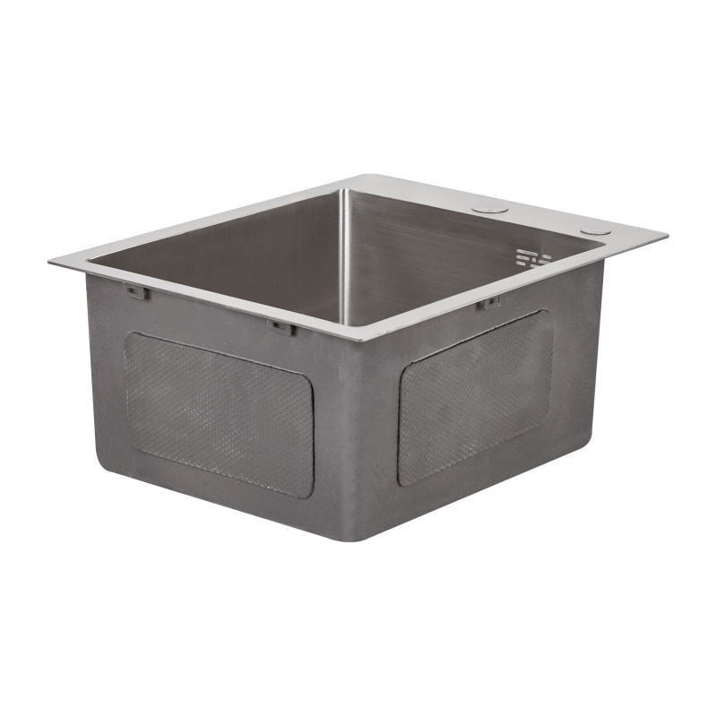 Lidz Мийка для кухні інтегрована Handmade H4050 (LDH4050BRU39258) Brushed Steel 3,0/0,8 мм