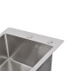 Lidz Мийка для кухні інтегрована Handmade H4050 (LDH4050BRU39258) Brushed Steel 3,0/0,8 мм