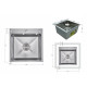 Мийка для кухні інтегрована Lidz Handmade H4545H Decor Honeycomb 2,5/0,5 мм LDH4545HDEC49437 SD00055561