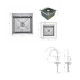Акційний набір Lidz: мийка H4545 Decor 2,5/0,5 мм + Змішувач Aria для кухні з гнучким виливом (k35) Grey SD00057347
