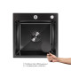 Мийка для кухні інтегрована Lidz Handmade H4545HB Decor Black PVD Honeycomb 2,5/0,5 мм LDH4545HDECBLM49438 SD00055562