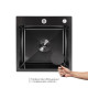 Акційний набір Lidz: мийка Handmade H4545 Black PVD Decor 2,5/0,5 мм + K01B Корзина для кухонной мойки SD00057082