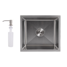 Мийка для кухні інтегрована під стільницю Lidz Handmade H4843 Brushed Steel 3,0/1,0 мм LDH4843BRU49441 SD00055565