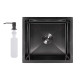 Мийка для кухні інтегрована під стільницю Lidz Handmade H4843B Brushed Black PVD 3,0/1,0 мм LDH4843BRUBLM49440 SD00055564