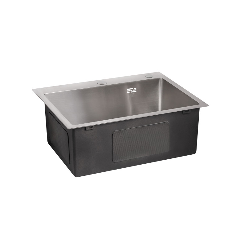 Lidz Мийка для кухні інтегрована Handmade H5045 (LDH5045BRU35383) Brushed Steel 3,0/0,8 мм