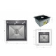 Lidz Handmade H5050HB Мийка для кухні інтегрована Decor Black PVD Honeycomb 2,5/0,5 мм LDH5050BDECPVD48369 SD00054493