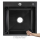 Lidz Handmade H5050HB Мийка для кухні інтегрована Decor Black PVD Honeycomb 2,5/0,5 мм LDH5050BDECPVD48369 SD00054493