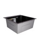 Lidz Мийка для кухні інтегрована Handmade H5050B (LDH5050BPVD43619) Brushed Black PVD 3,0/0,8 мм