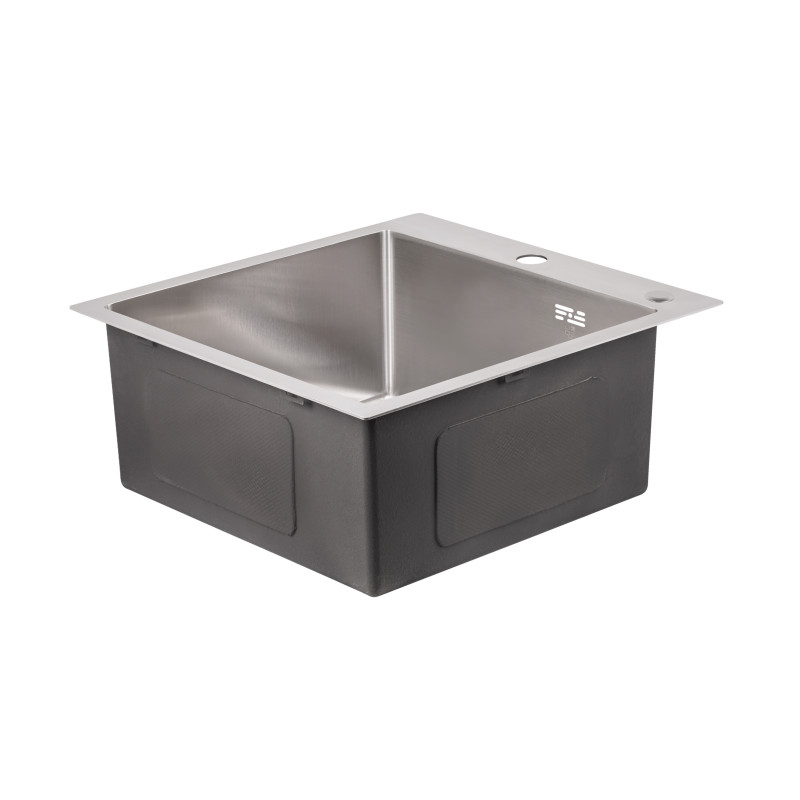 Lidz Мийка для кухні інтегрована Handmade H5050 (LDH5050BRU35375) Brushed Steel 3,0/0,8 мм
