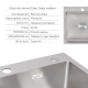 Акційний набір Lidz: мийка H5050 інтегрована Brushed Steel 3,0/1,0 мм + Змішувач Aria для кухні з гнучким виливом (k35) Grey SD00057356