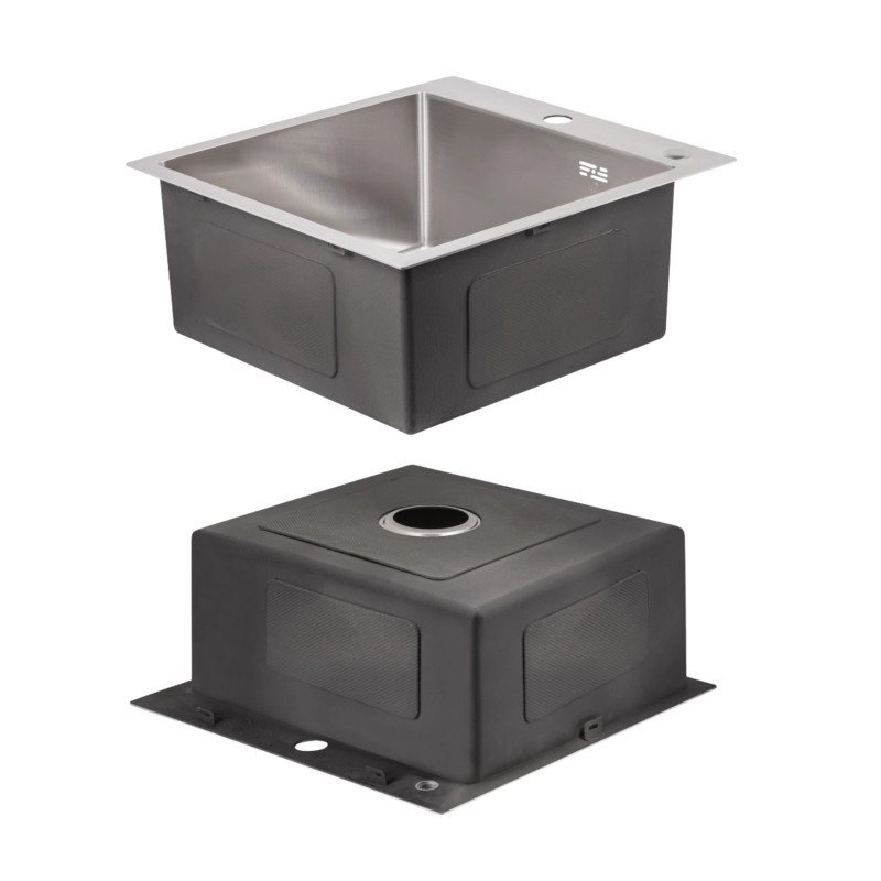 Акційний набір Lidz: мийка H5050 інтегрована Brushed Steel 3,0/1,0 мм + Змішувач Aria для кухні з гнучким виливом (k35) Grey SD00057356