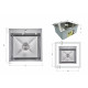 Lidz Handmade H5050H Мийка для кухні інтегрована Decor Honeycomb 2,5/0,5 мм LDH5050DEC48365 SD00054489