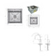 Акційний набір Lidz: мийка H5050H інтегрована Decor Honeycomb 2,5/0,5 мм LDH5050DEC48365 + Змішувач Aria для кухні з гнучким виливом (k35) Grey SD00057349