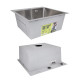 Акційний набір Lidz: мийка H5050H інтегрована Decor Honeycomb 2,5/0,5 мм LDH5050DEC48365 + Змішувач Aria для кухні з гнучким виливом (k35) Grey SD00057349