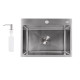 Мийка для кухні інтегрована Lidz Handmade H5843 Brushed Steel 3,0/1,0 мм LDH5843BRU49442 SD00055566