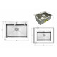 Мийка для кухні інтегрована Lidz Handmade H5843 Brushed Steel 3,0/1,0 мм LDH5843BRU49442 SD00055566