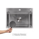 Мийка для кухні інтегрована Lidz Handmade H5843 Brushed Steel 3,0/1,0 мм LDH5843BRU49442 SD00055566