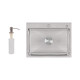 Lidz Мийка для кухні інтегрована Handmade H5845 (LDH5845BRU35384) Brushed Steel 3,0/0,8 мм