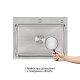Lidz Мийка для кухні інтегрована Handmade H5845 (LDH5845BRU35384) Brushed Steel 3,0/0,8 мм