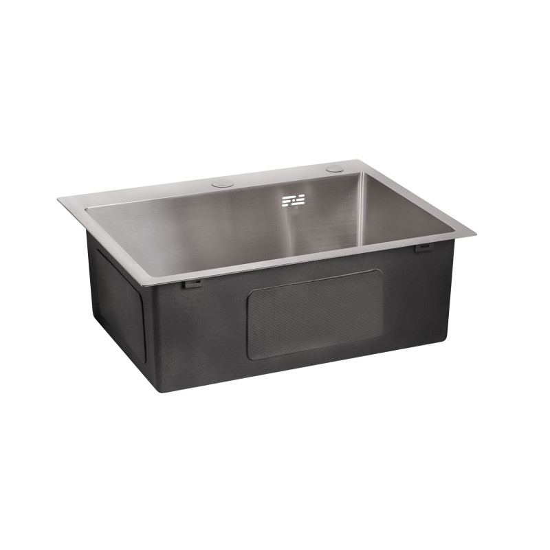 Lidz Мийка для кухні інтегрована Handmade H5845 (LDH5845BRU35384) Brushed Steel 3,0/0,8 мм