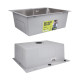 Акційний набір Lidz: мийка H6050H інтегрована Decor Honeycomb 2,5/0,5 мм LDH6050DEC48370 + Змішувач Aria для кухні з гнучким виливом (k35) Grey SD00057351