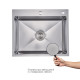 Акційний набір Lidz: мийка H6050H інтегрована Decor Honeycomb 2,5/0,5 мм LDH6050DEC48370 + Змішувач Aria для кухні з гнучким виливом (k35) Grey SD00057351