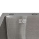 Lidz Мийка для кухні інтегрована Handmade H6350R крило праворуч (LDH6350BRUR45587) Brushed Steel 3,0/1,0 мм
