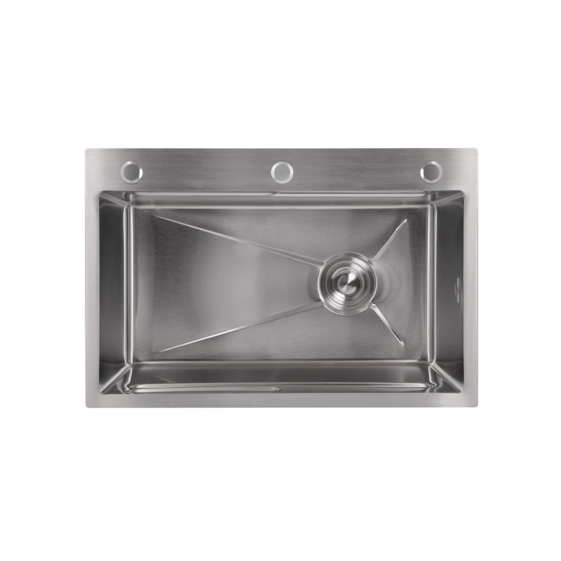 Мийка для кухні інтегрована Lidz Handmade H6845 Brushed Steel 3,0/1,0 мм LDH6845BRU49455 SD00055579