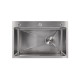 Мийка для кухні інтегрована Lidz Handmade H6845 Brushed Steel 3,0/1,0 мм LDH6845BRU49455 SD00055579