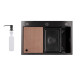 Мийка для кухні інтегрована Lidz Handmade H6845B Brushed Black PVD 3,0/1,0 мм LDH6845BRUBLM49456 SD00055580