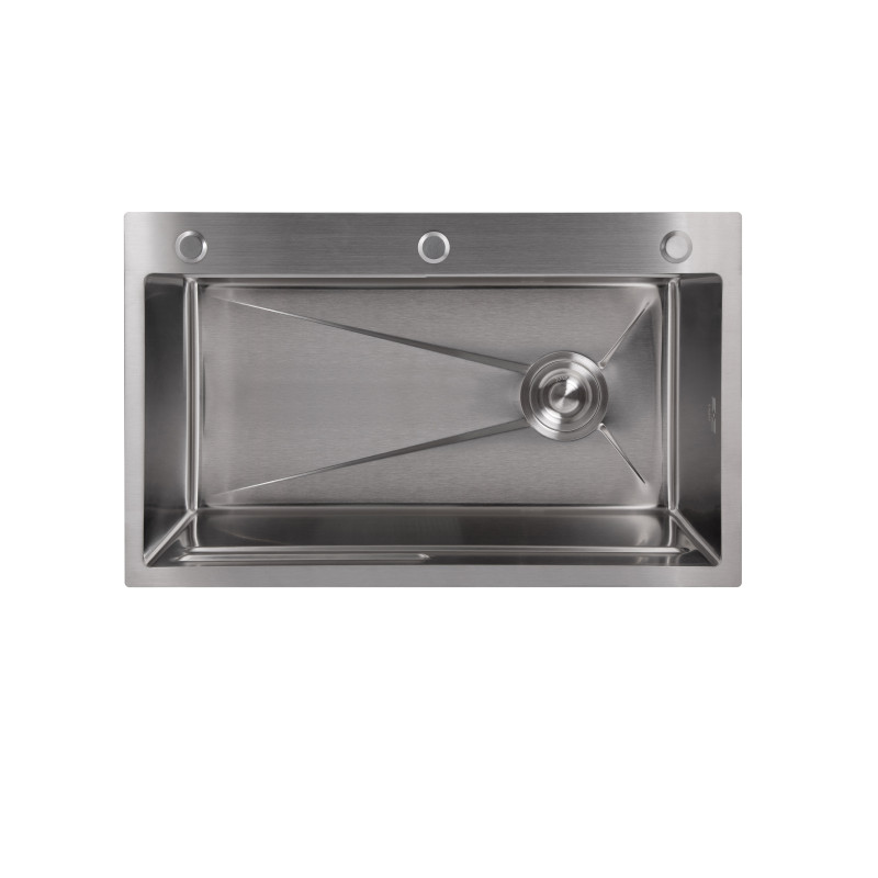 Мийка для кухні інтегрована Lidz Handmade H7545 Brushed Steel 3,0/1,0 мм LDH7545BRU49457 SD00055581