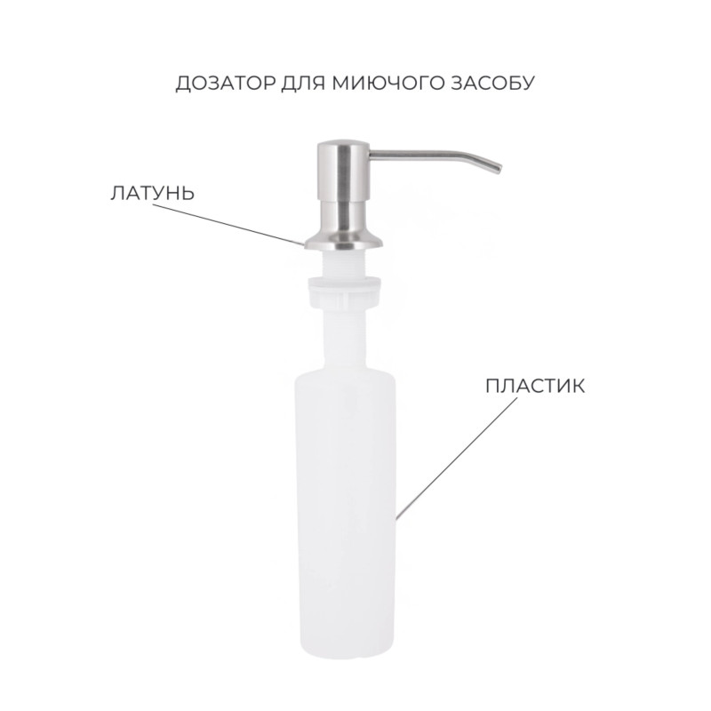 Акційний набір Lidz: мийка H7545 Brushed 3,0/1,0 мм + Змішувач Aria для кухні з гнучким виливом (k35) Grey SD00057365
