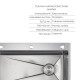 Комплект Lidz Handmade H7545 Мийка для кухні інтегрована Decor Honeycomb LDH7545DEC48372 + Lidz (BLA) Подрібнювач для кухонного миття SD00055257