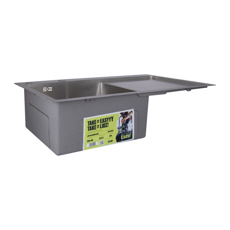 Lidz Мийка для кухні інтегрована Handmade H7849R крило праворуч (LDH7849BRUR45591) Brushed Steel 3,0/1,0 мм