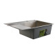 Мийка для кухні інтегрована Lidz Handmade Max 500 H7849L Brushed Steel, 3,0/1,0 мм, крило зліва, збільшена чаша LDH7849LBRU49463 SD00055587