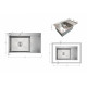 Мийка для кухні інтегрована Lidz Handmade Max 500 H7849R Brushed Steel, 3,0/1,0 мм, крило праворуч, збільшена чаша LDH7849RBRU49464 SD00055588