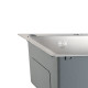 Мийка для кухні інтегрована Lidz Handmade Max 500 H7849R Brushed Steel, 3,0/1,0 мм, крило праворуч, збільшена чаша LDH7849RBRU49464 SD00055588