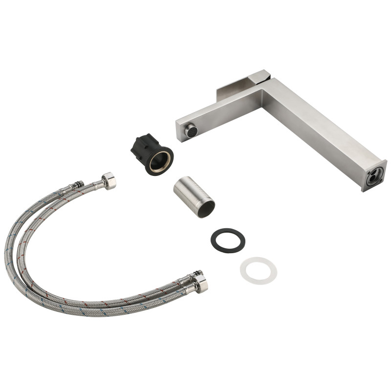 Змішувач для раковини високий Lidz Helix 001FH (k35) LDHEL001FHNKS49179 Nickel SD00055303
