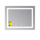 Дзеркало Lidz Kubis (KU2) 1000х800 з годинником, з LED-підсвічуванням Touch, з антизапотіванням, з димером, рег. яскравості LDKU1000800CL49282 SD00055406