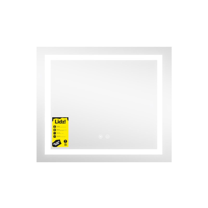 Дзеркало Lidz Kubis (KU1) 700х600 з LED-підсвічуванням Touch, з антизапотіванням, з димером, рег. яскравості LDKU60070049285 SD00055409