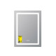 Дзеркало Lidz Kubis (KU2) 600х800 з годинником, з LED-підсвічуванням Touch, з антизапотіванням, з димером, рег. яскравості LDKU600800CL49280 SD00055404