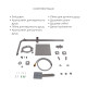 Акційний набір: Lidz Kubis 001F Змішувач для раковини (k35) Nickel + Lidz Kubis 1120 Душова стійка універсальна на два споживача Nickel SD00055210